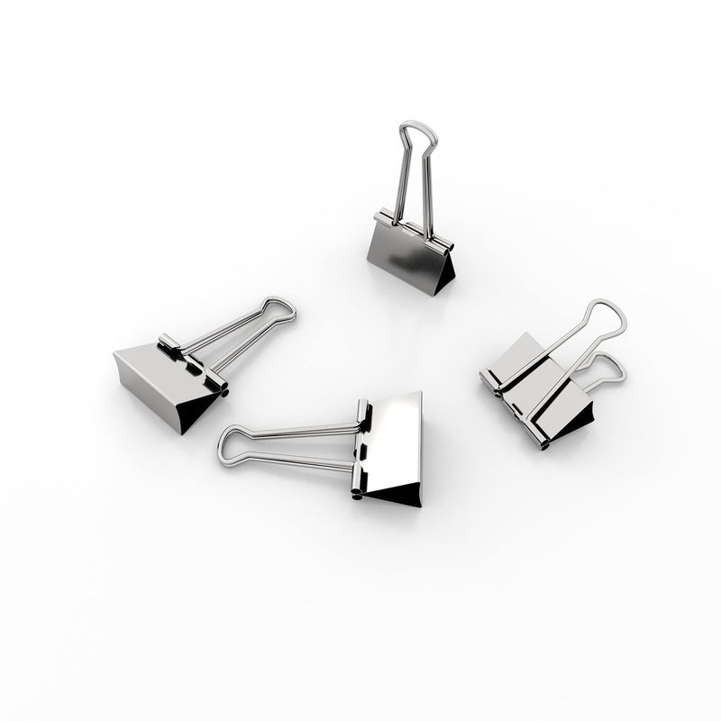 Nctinystore Binder Clips Small Metal Clamp 0.75 inch / 19 mm (Silver, 40 PCS) - Image 1